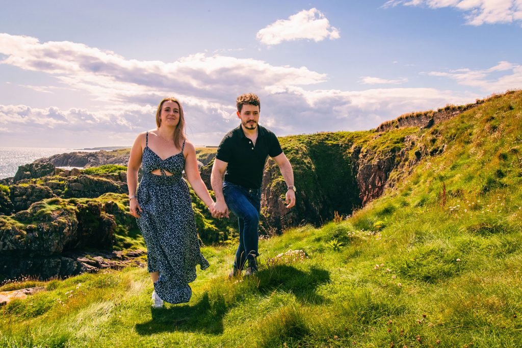 pre wedding couple photoshoot slains castle aberdeenshire Aberdeen wedding photographer best wedding photographers in aberdeen cool candid relaxed wedding photographers aberdeen wedding photographers aberdeen aberdeenshire wedding photographers